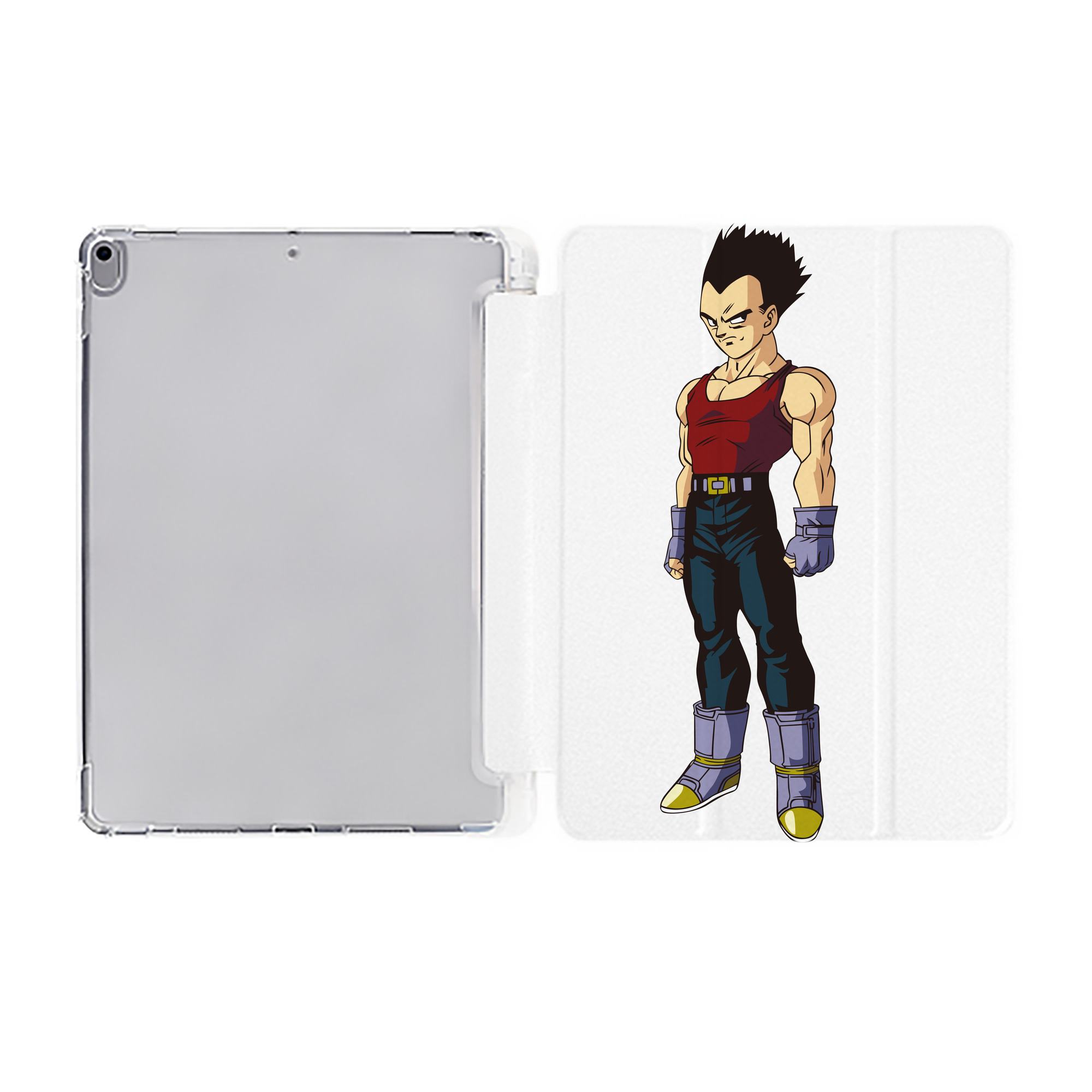 （画像用） ドラゴンボール ベジータ四世（Bejīta Yonsei）DRAGON BALL Vegeta IV IPad ケース ペン収納付き 三つ折りスタンド PUレザー×シリコン 対応機種9.5/10.5/10.9インチ